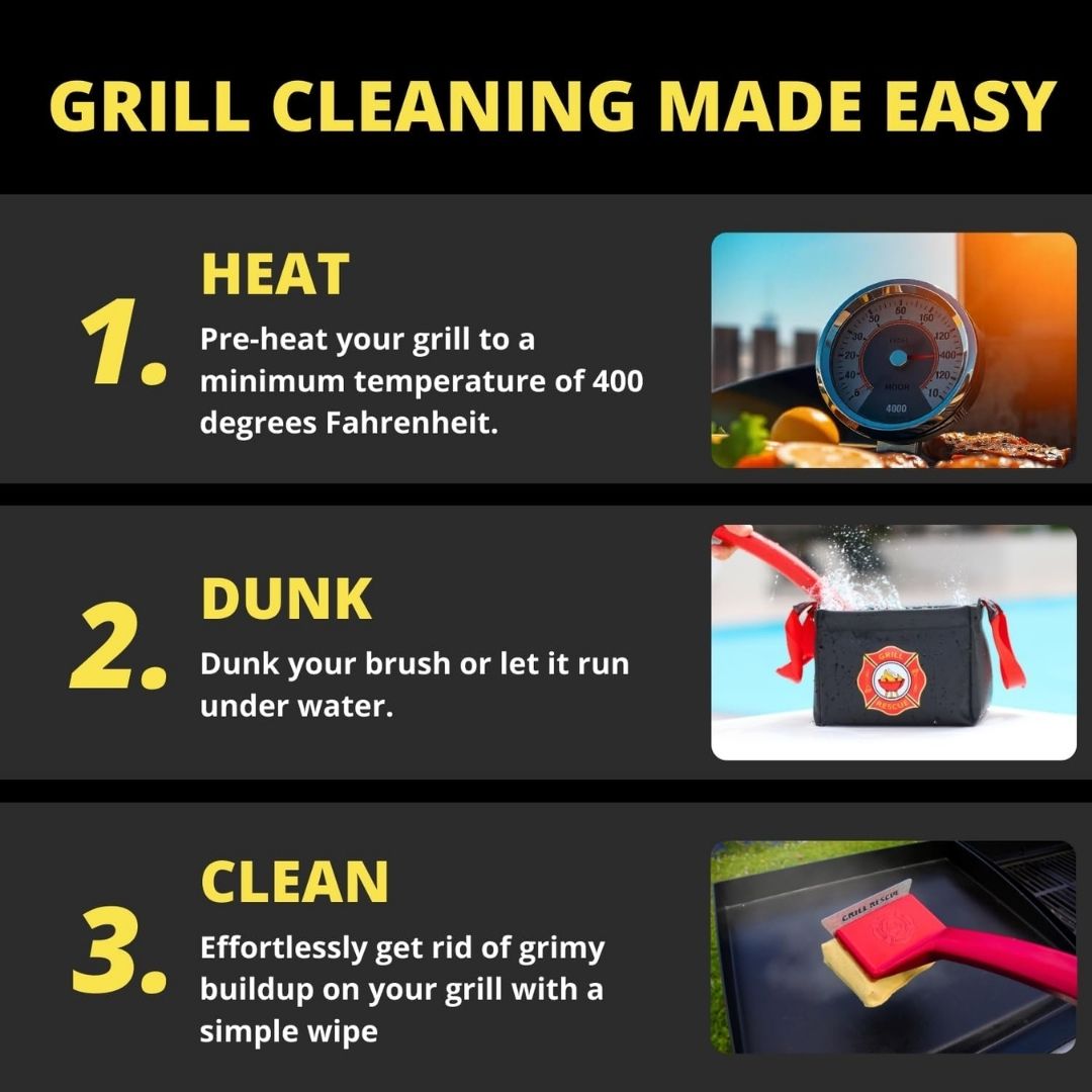 Grill Rescue™ Griddle Brush – Bristle-Free