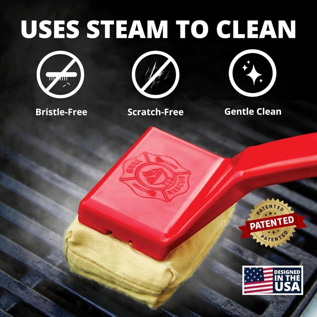 Grill Rescue™ Griddle Brush – Bristle-Free