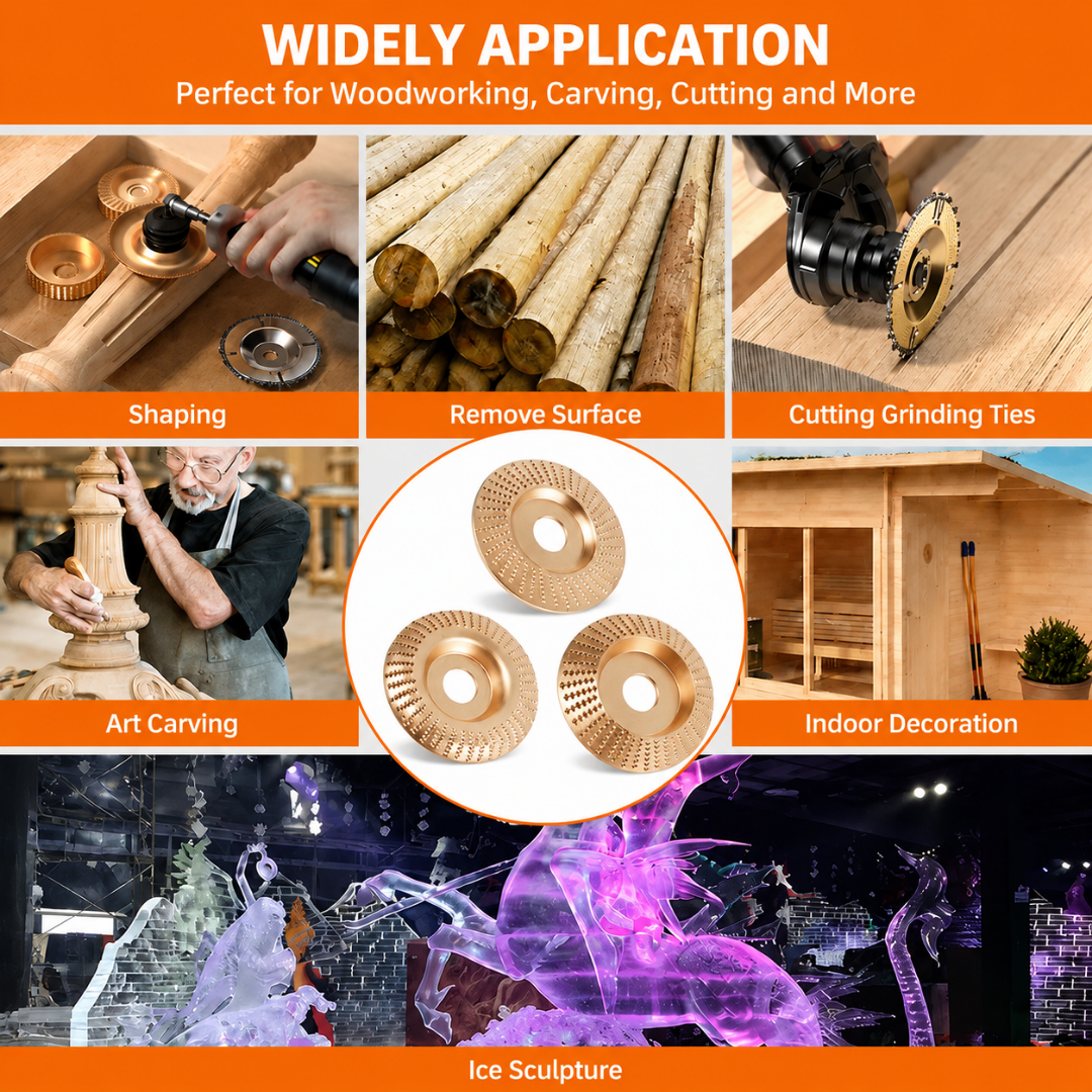 Heavy-Duty Wood Carving Disc Set (3PCS)