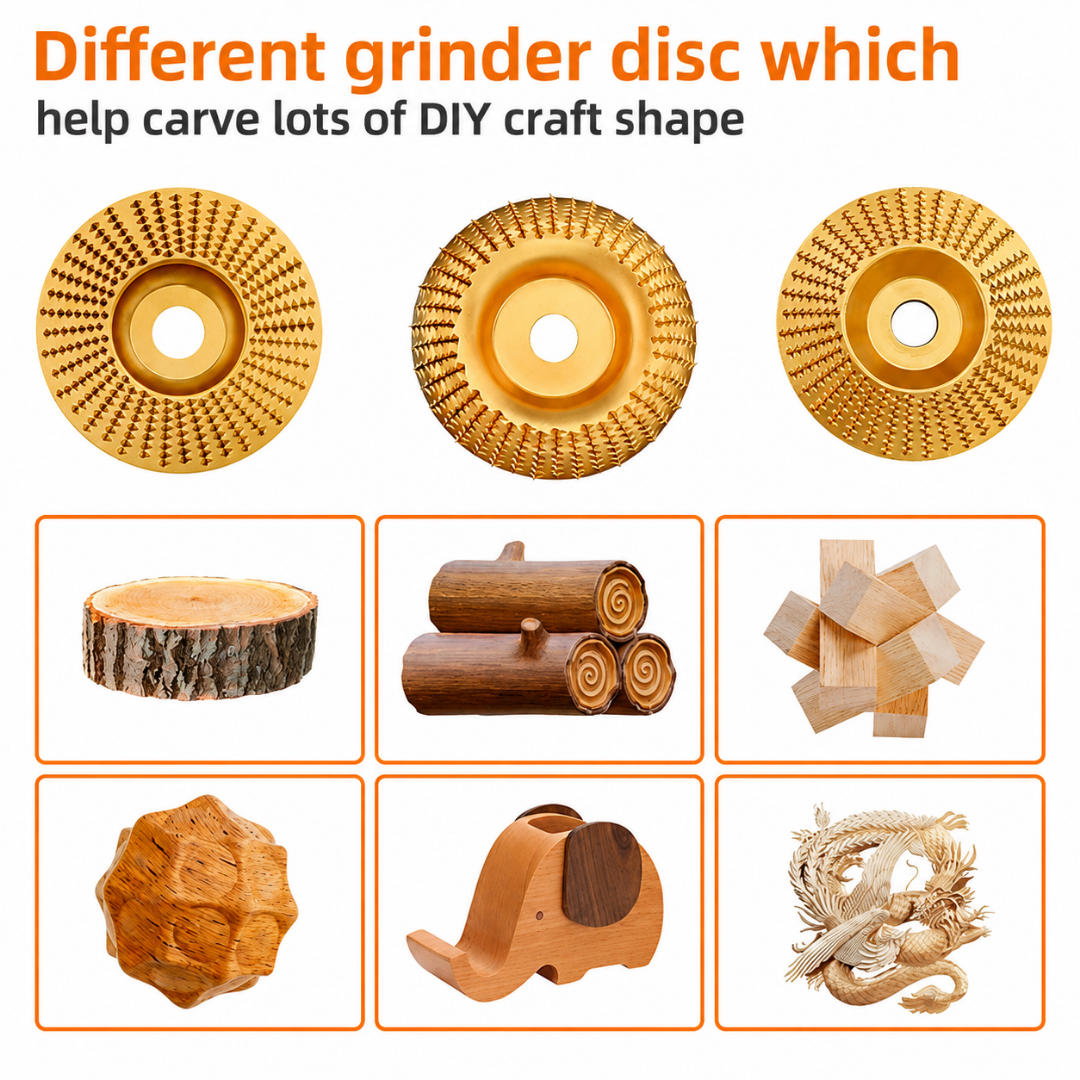 Heavy-Duty Wood Carving Disc Set (3PCS)
