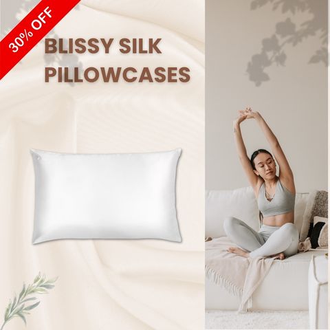 Blissy™ 100% Mulberry Silk Pillowcase | Luxury Beauty Sleep Essential