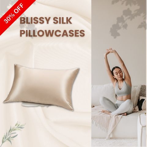 Blissy™ 100% Mulberry Silk Pillowcase | Luxury Beauty Sleep Essential