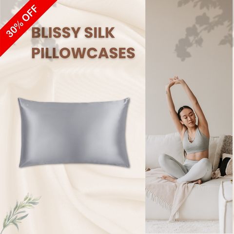 Blissy™ 100% Mulberry Silk Pillowcase | Luxury Beauty Sleep Essential