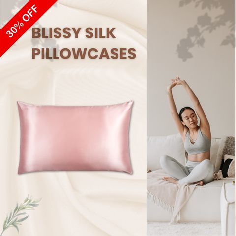 Blissy™ 100% Mulberry Silk Pillowcase | Luxury Beauty Sleep Essential