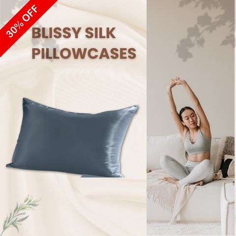 Blissy™ 100% Mulberry Silk Pillowcase | Luxury Beauty Sleep Essential