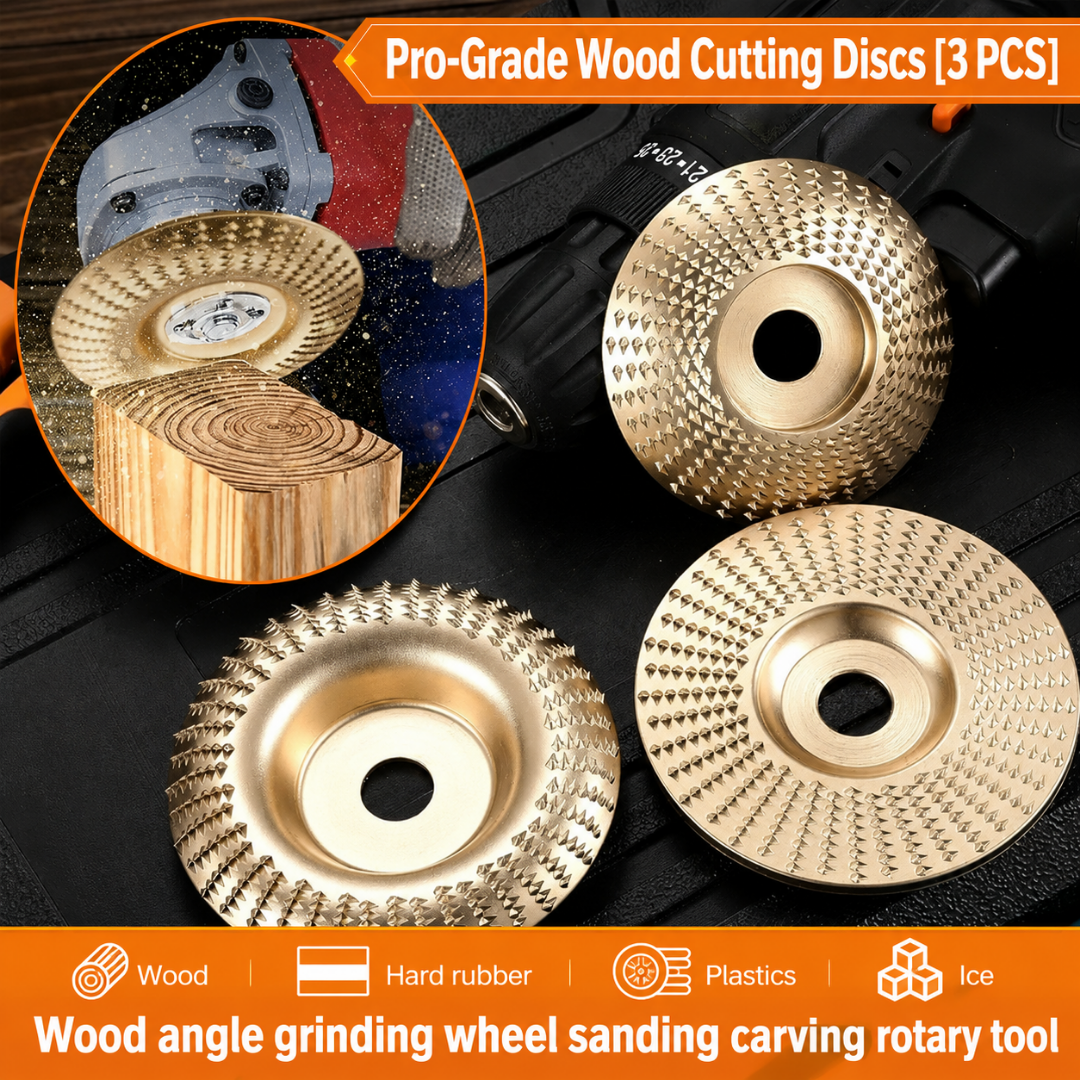 Heavy-Duty Wood Carving Disc Set (3PCS)