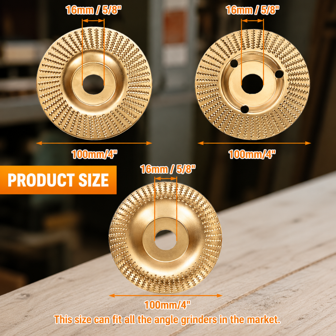 Heavy-Duty Wood Carving Disc Set (3PCS)