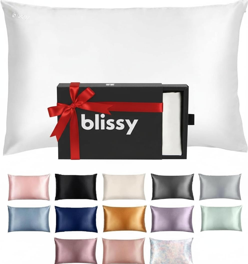 Blissy™ 100% Mulberry Silk Pillowcase | Luxury Beauty Sleep Essential