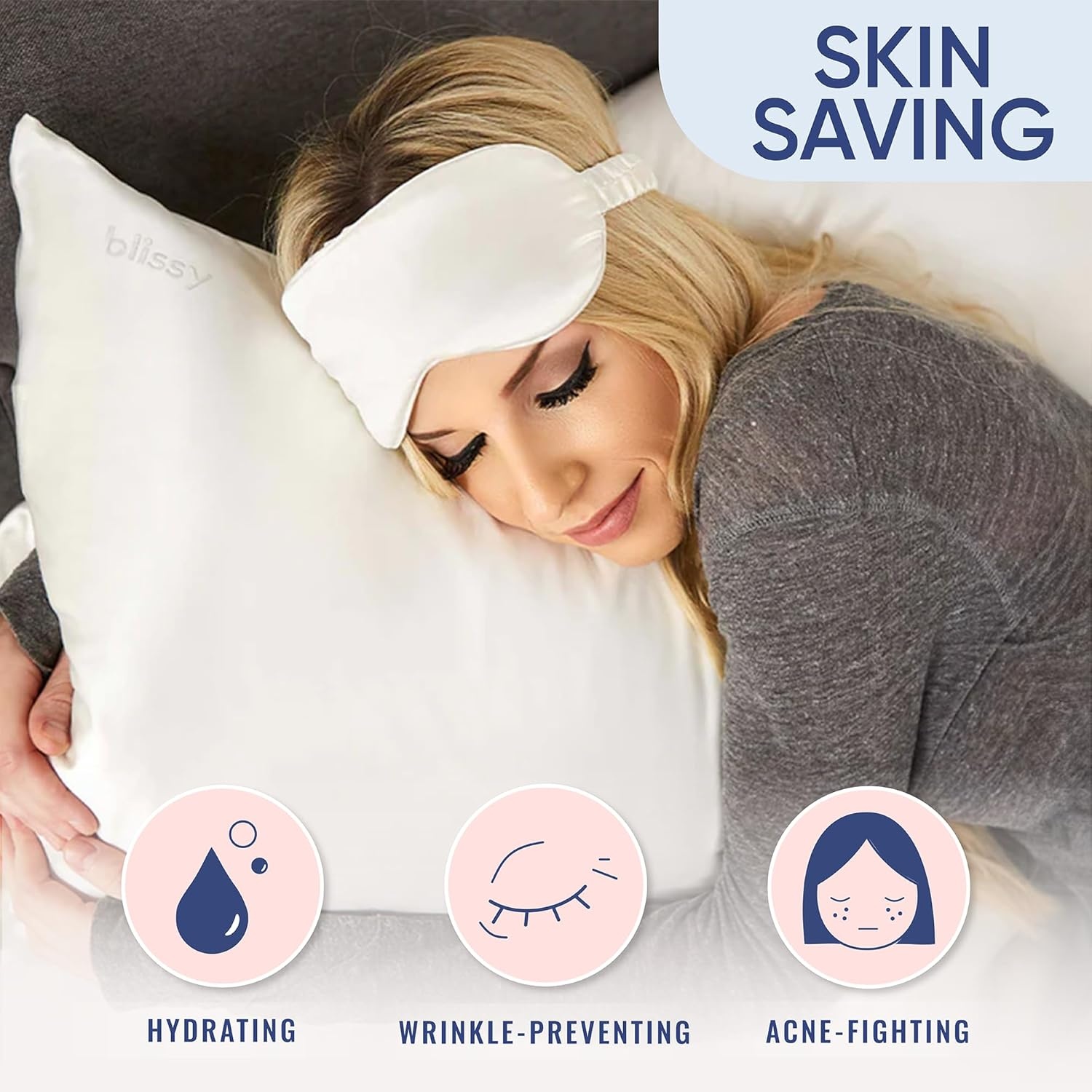 Blissy™ 100% Mulberry Silk Pillowcase | Luxury Beauty Sleep Essential