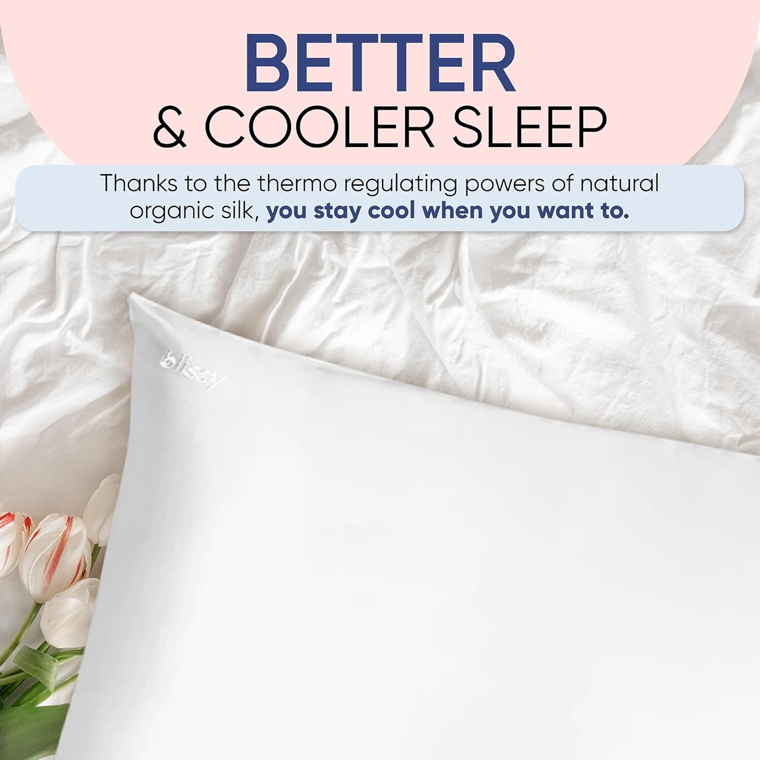 Blissy™ 100% Mulberry Silk Pillowcase | Luxury Beauty Sleep Essential