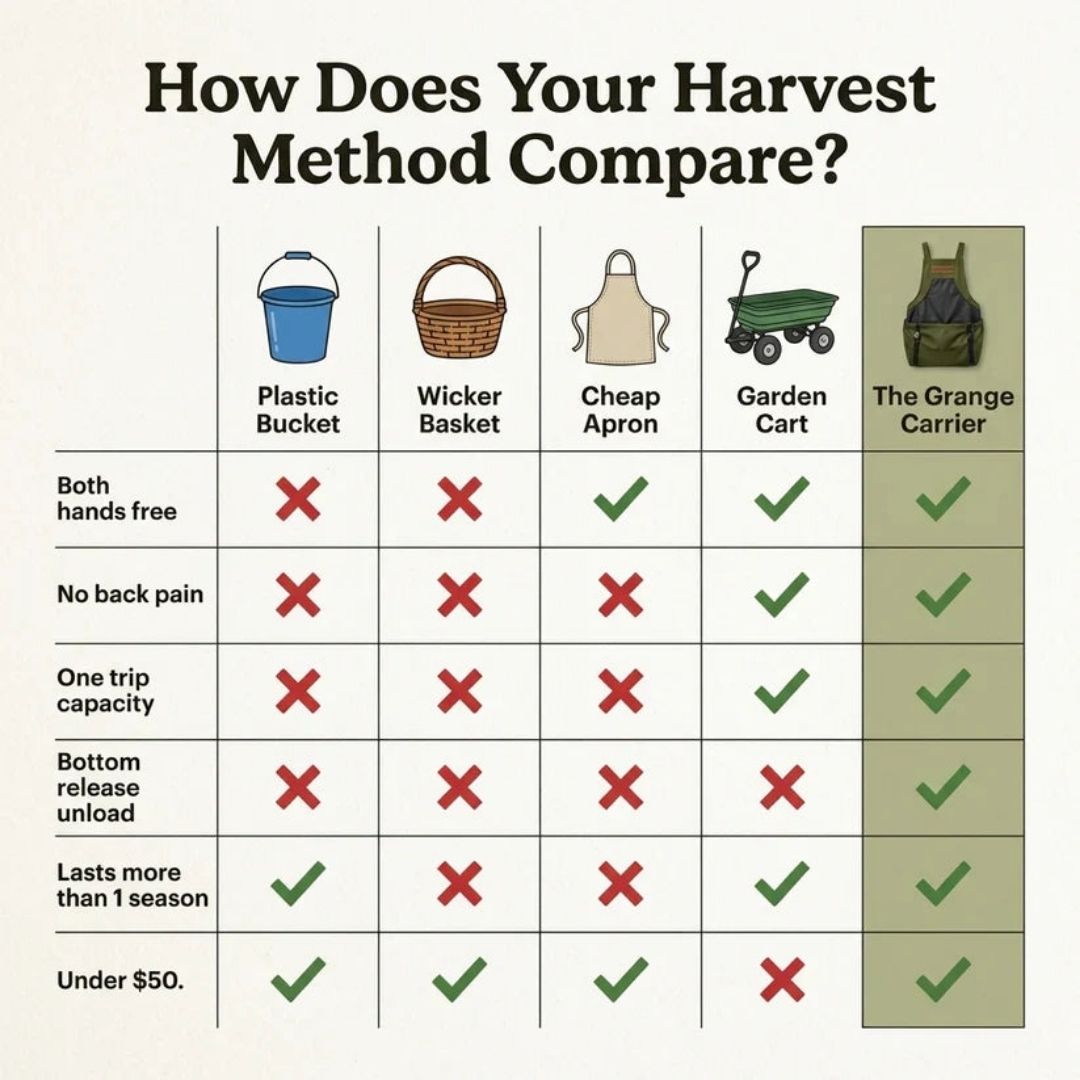 THE GRANGE CARRIER - Hands-Free Harvest Apron